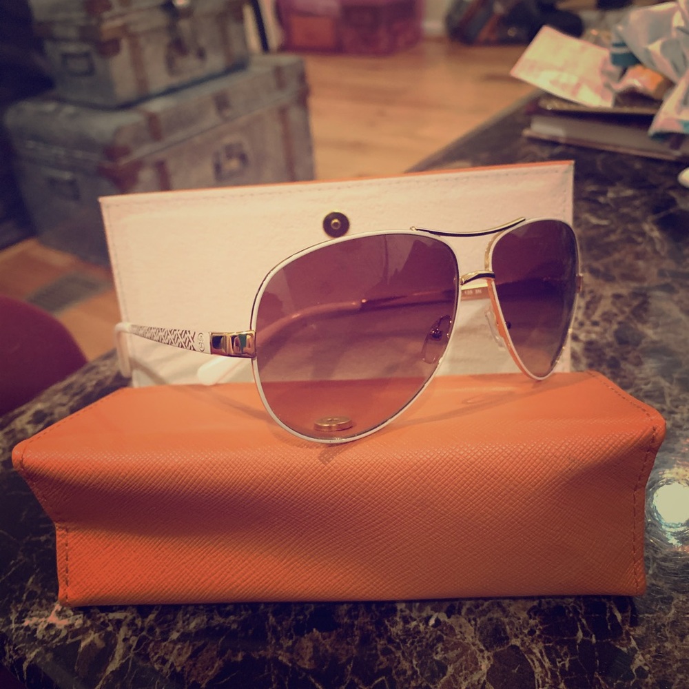 Luxottica Tory Burch Aviator Sunglasses